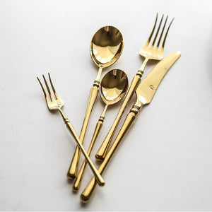 Luxa Royale Gold Cutlery Set on Elegant Table Setting