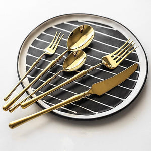 Luxa Royale Gold Cutlery Set on Elegant Table Setting