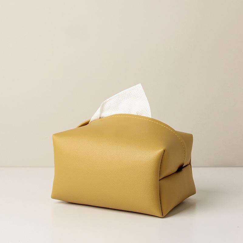 Elite Colored Leather Tissue Box in Various Colors