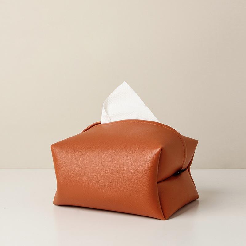 Elite Colored Leather Tissue Box in Various Colors