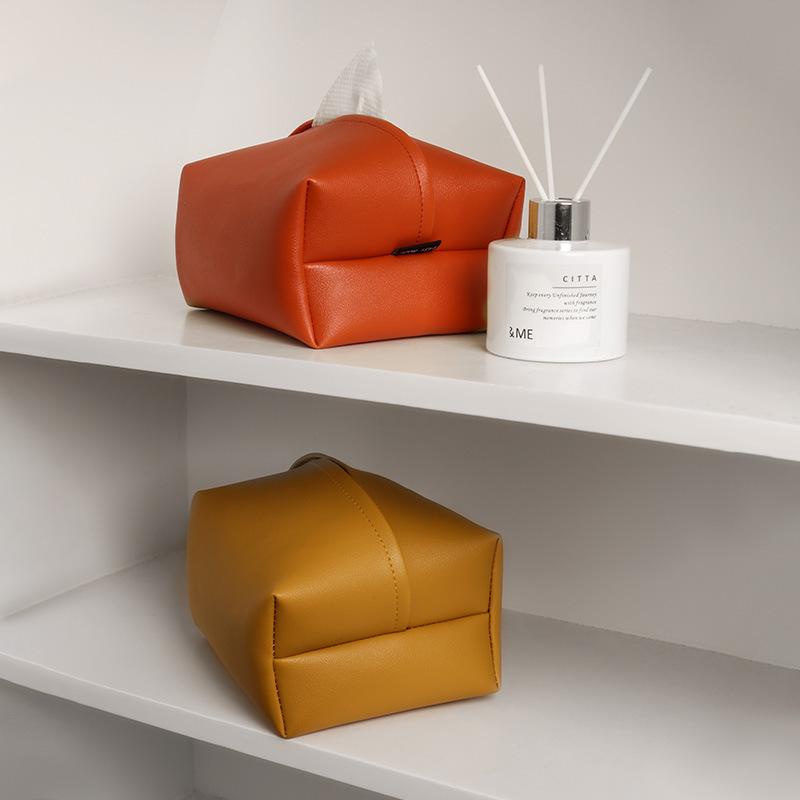 Elite Colored Leather Tissue Box in Various Colors