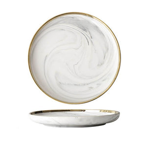 Cataya White Marble Plates - Plates - Luxus Heim