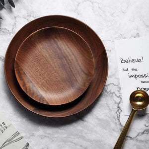 Mili Natural Teakwood Plates - Plates - Luxus Heim