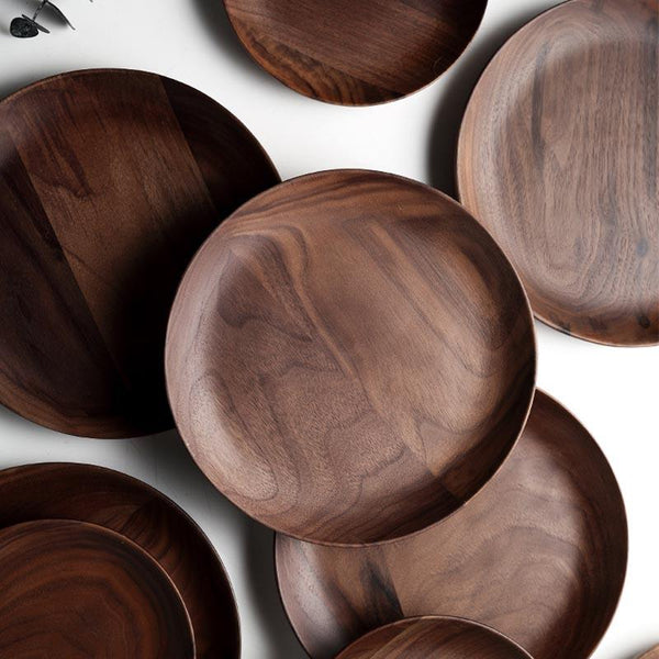 Teakwood Plates: Handcrafted Plates with Unique Woodgrain Finish - Luxus  Heim