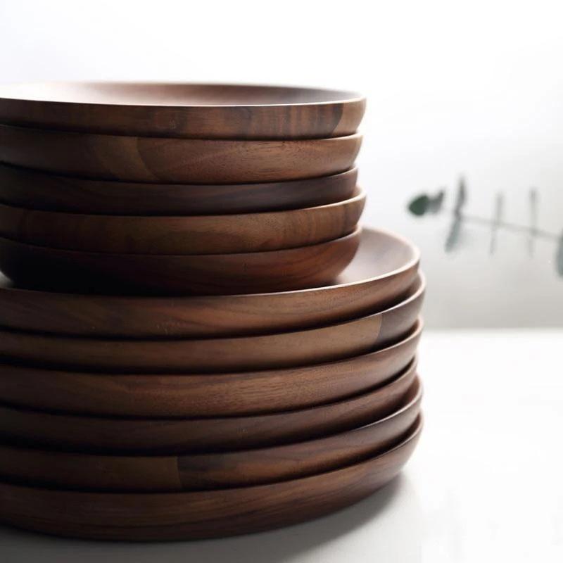 Mili Natural Teakwood Plates - Plates - Luxus Heim