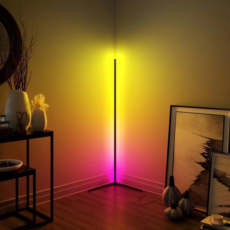 Minimalist Corner Floor Lamp: Elegant RGB Corner Lamp Stand by Luxus Heim