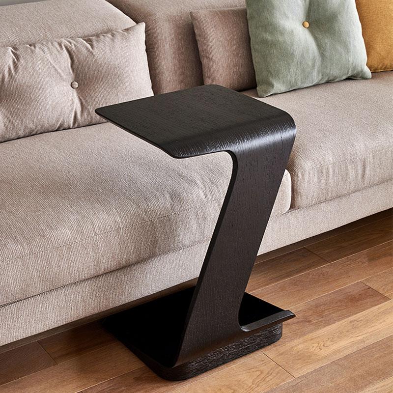 C-Shaped Side Table in Living Room By Luxus Heim