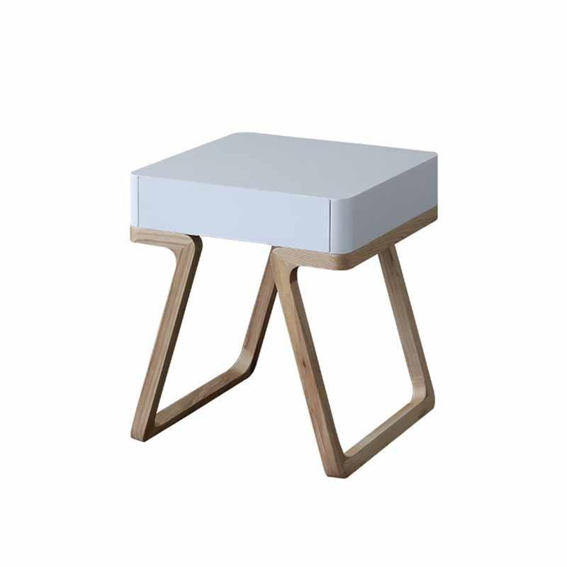 Modern Blank Sides End Table with Storage Drawer in Manufactured Wood - Luxus Heim