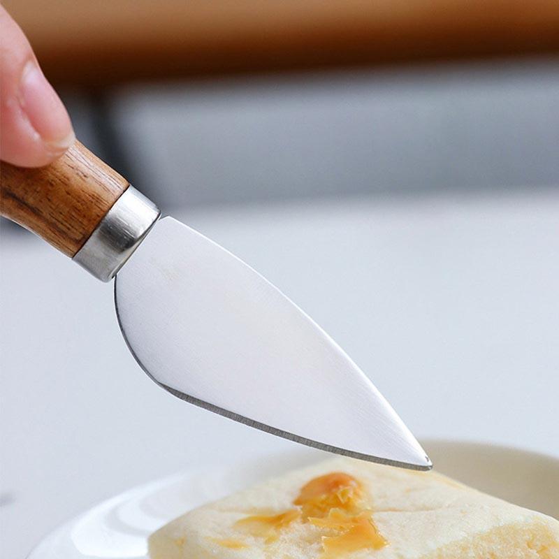 Petite Wooden Handle Cheese Knives Set