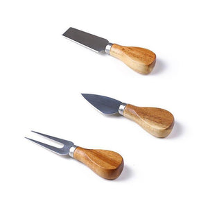 Petite Wooden Handle Cheese Knives Set