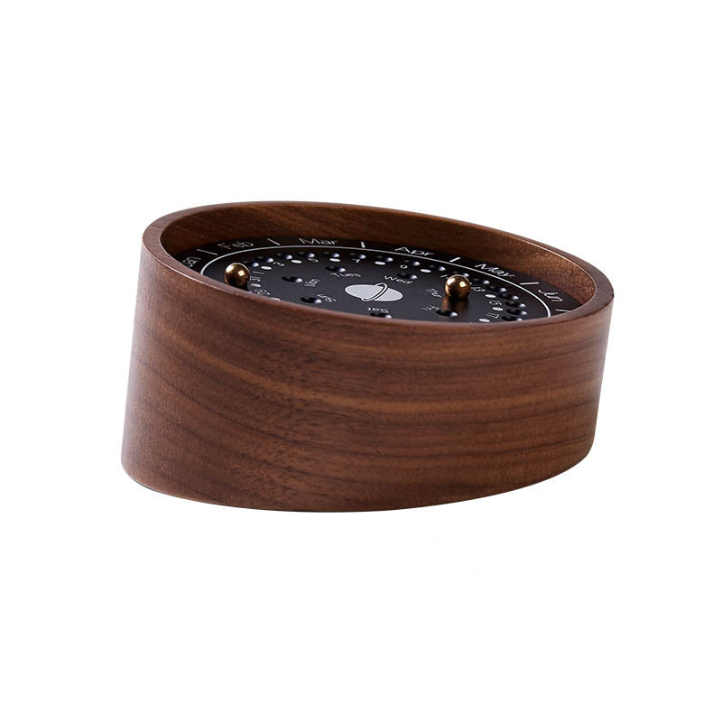 Perpetual Planetary Calendar Made from Black Walnut and Aluminum Alloy - Luxus Heim