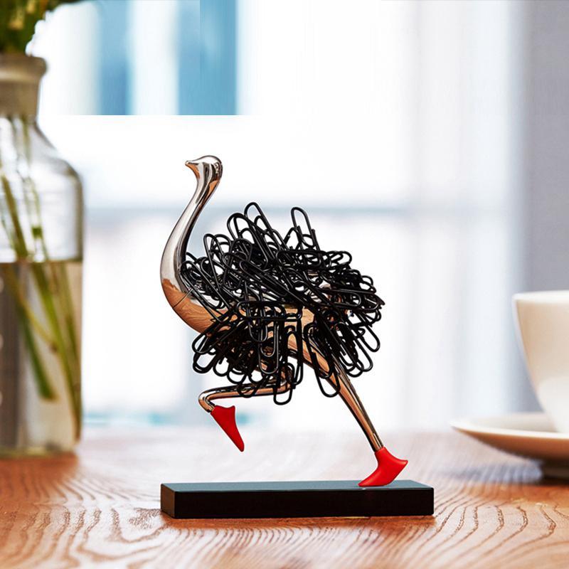 Running Ostrich Clip Holder Made from Metal with Strong Magnet - Luxus Heim