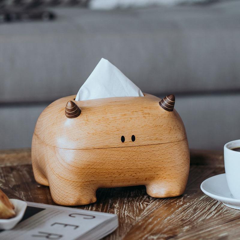 Monster Tissue Holder Made from Premium Black Walnut and Beechwood