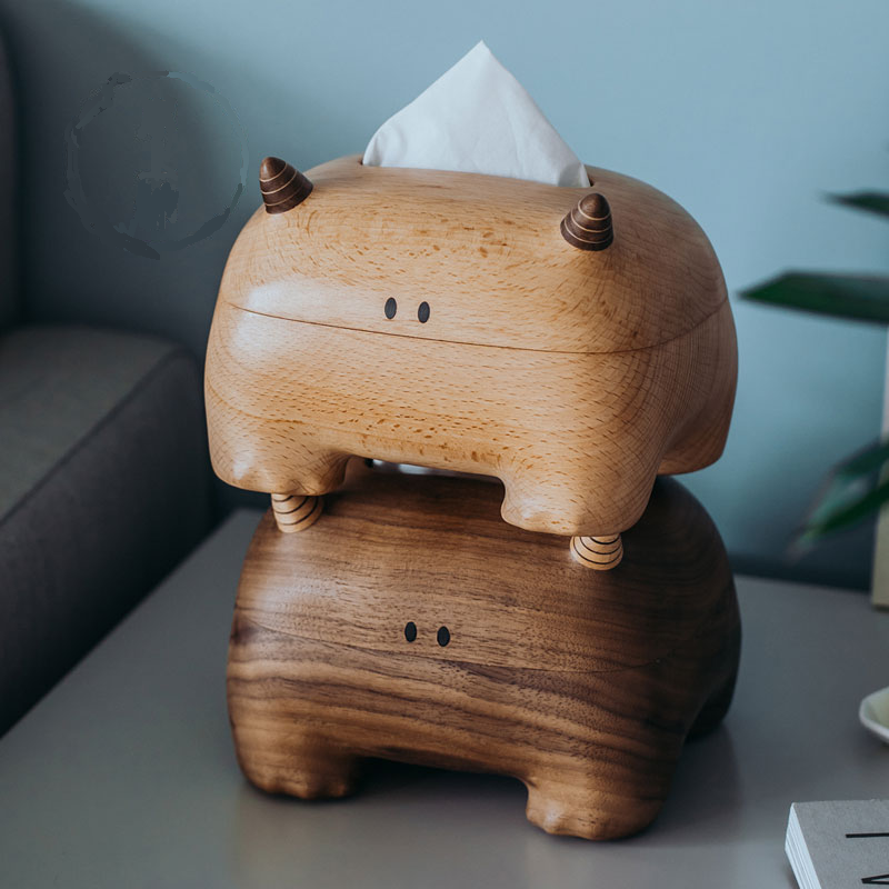 Monster Tissue Holder Made from Premium Black Walnut and Beechwood