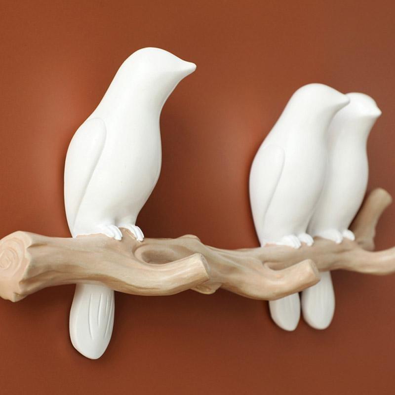 Lovely Birds Wall Hook with Strong Resin Construction - Luxus Heim