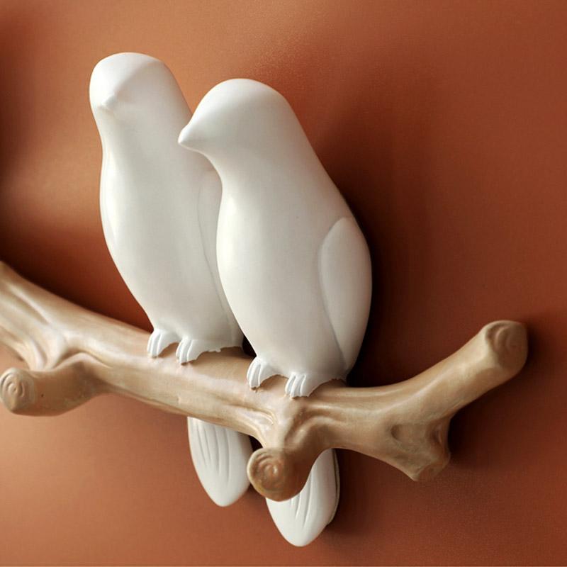 Lovely Birds Wall Hook with Strong Resin Construction - Luxus Heim