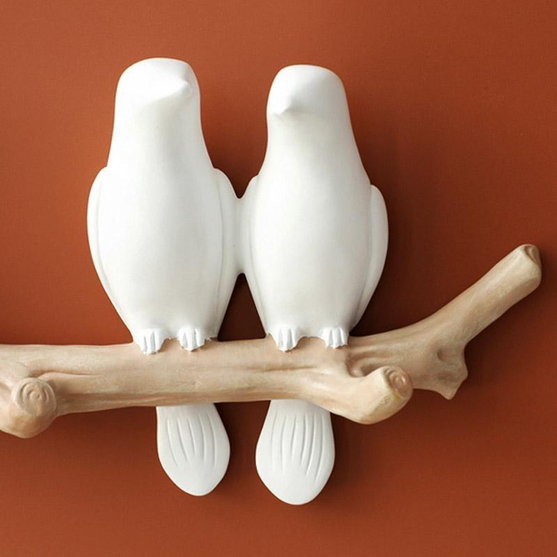 Lovely Birds Wall Hook with Strong Resin Construction - Luxus Heim