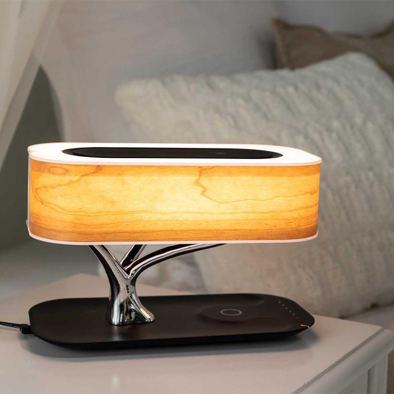 Lamp with shops wireless charging pad