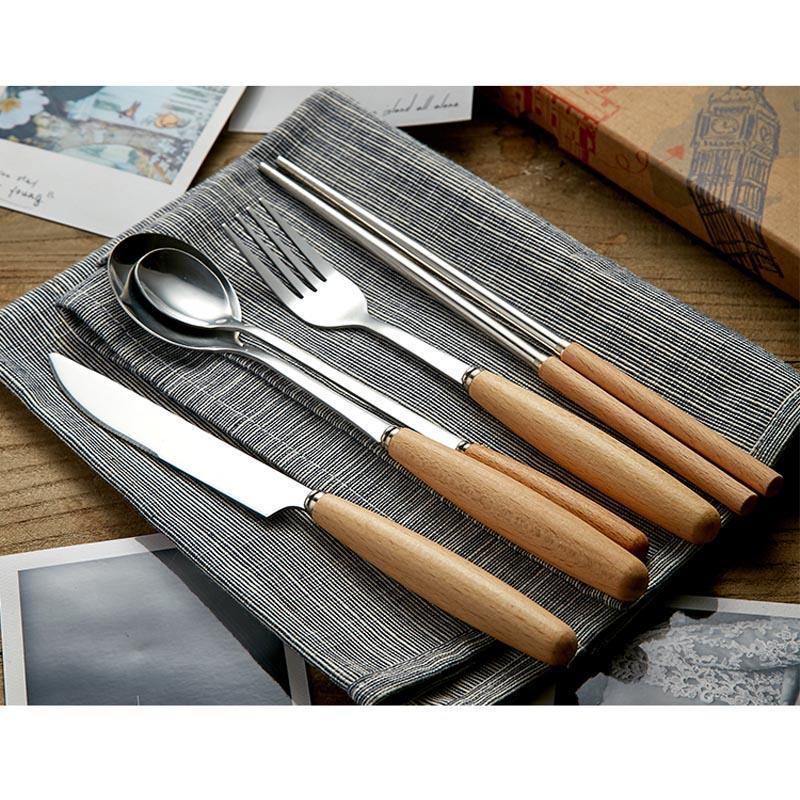 Wooden Handles on Danish Elegance Cutlery - Luxus Heim