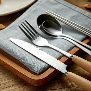 Wooden Handles on Danish Elegance Cutlery - Luxus Heim