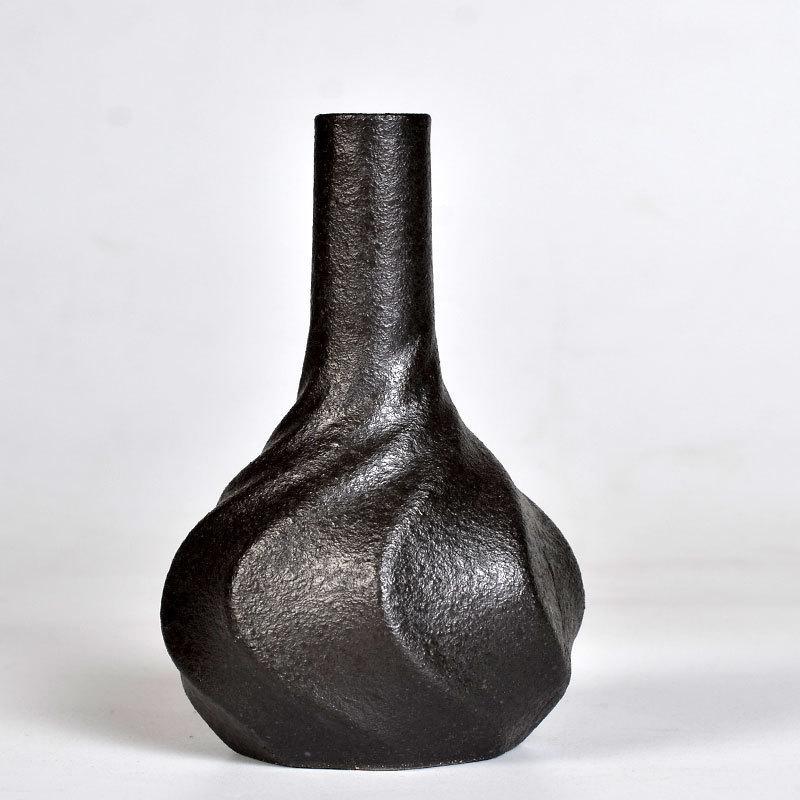 Black Ceramic Vase, Modern Dried Flower Vase, Black Algeria