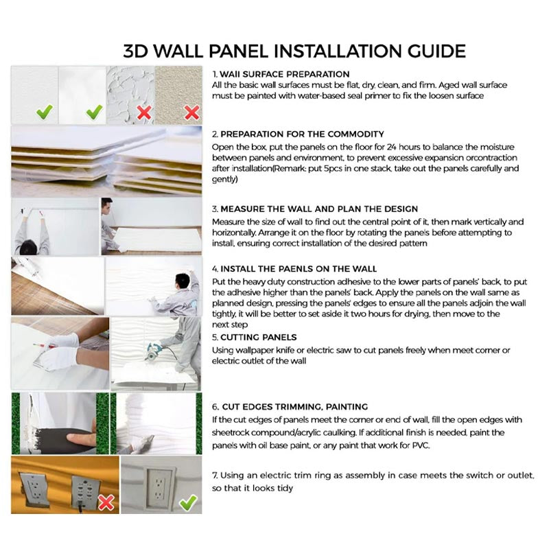 Floral PVC 3D Wall Panel - Wall Panels - Luxus Heim