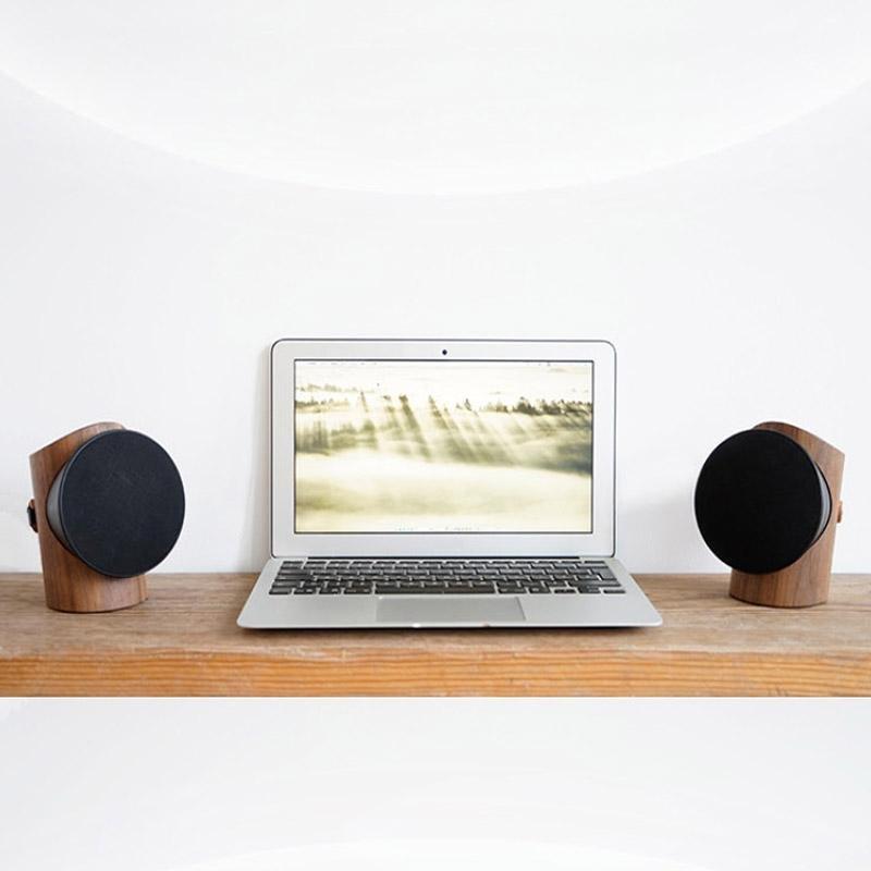 Zowoo Bluetooth TWS Speaker in Solid Walnut Wood