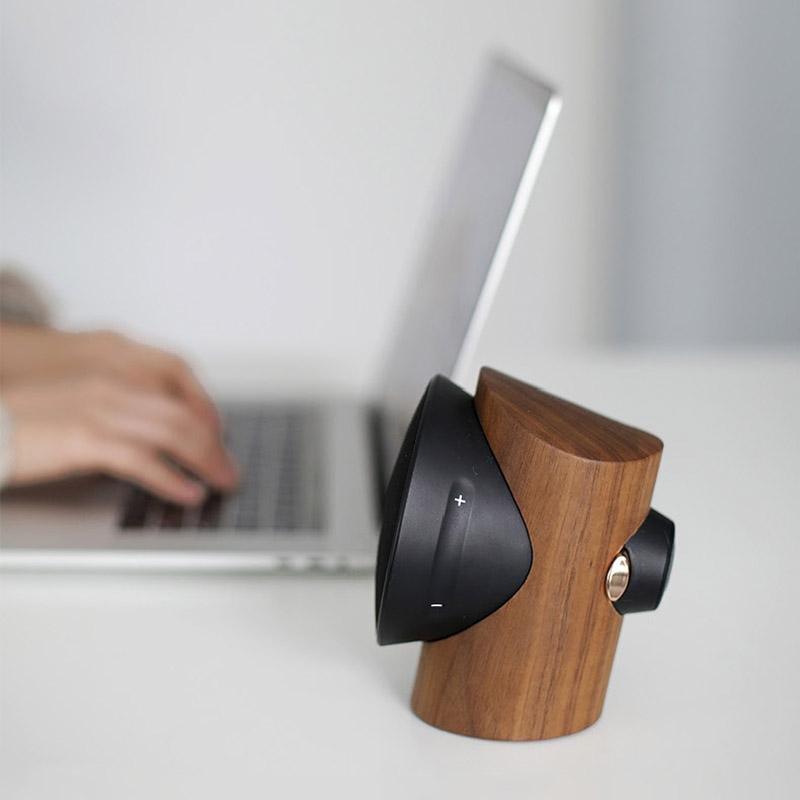 Zowoo Bluetooth TWS Speaker in Solid Walnut Wood