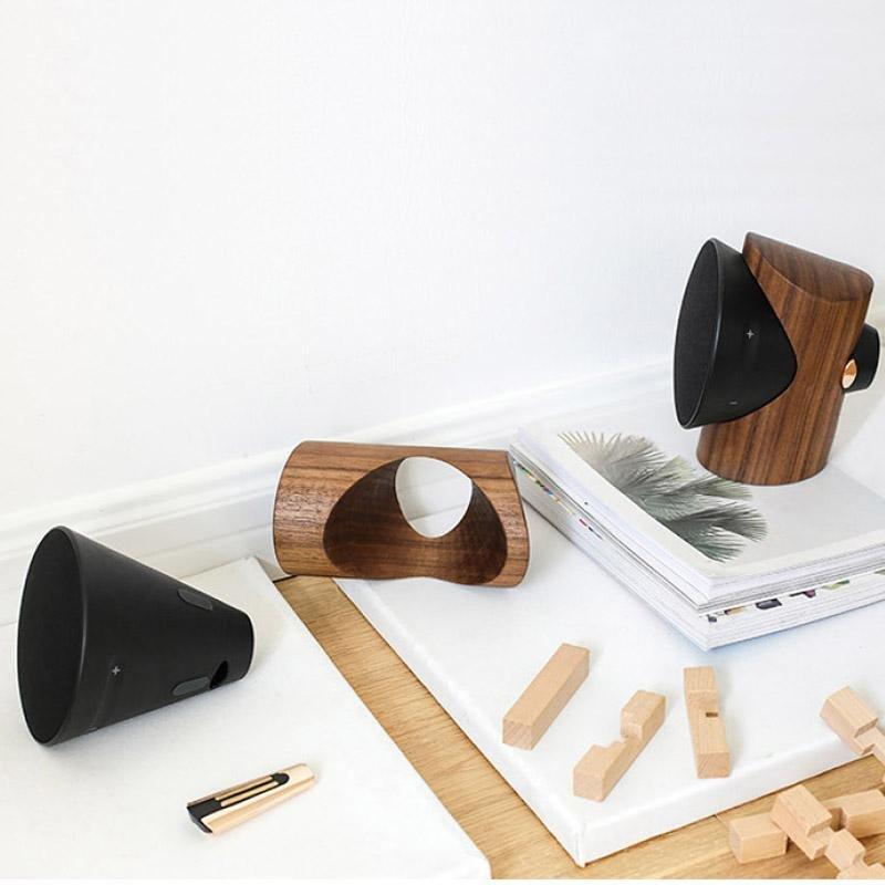 Zowoo Bluetooth TWS Speaker in Solid Walnut Wood